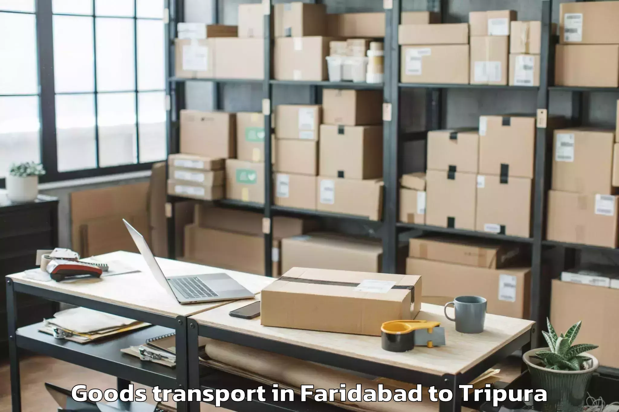 Faridabad to Amarpur Gomati Goods Transport Booking